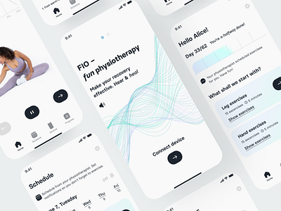 FIO – Fun physiotherapy app app app trends application application design application trends design medicine minimal recovery sound template trending trends trends 2022 ui ui trends uidesign ux