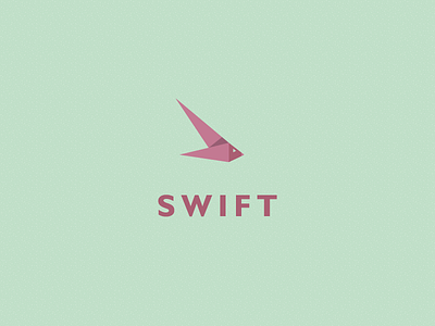 Swift logo design accurate bird clock colour hands icon logo minimal simple swift time