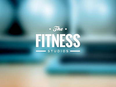 The Fitness Studios logo aerobic design fitness gym icon logo star studio type vintage