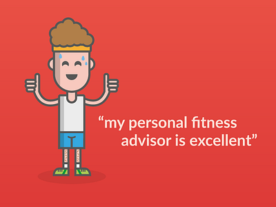 Happy Customer update WIP annual report cartoon character cute fitness gym illustration leisure