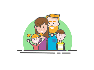 WIP Family illustration character family fun illustration people