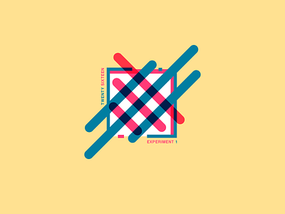 Experiment 1 box cross date icon lines logo square vector