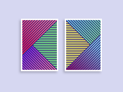 Geometric pattern posters abstract art clean colour gradient line simple