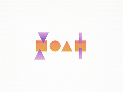 Noah building blocks boy building blocks geometric gradient name poster shape type typography