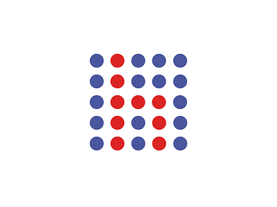 #Typehue Week 7: H abstract alphabet blue circle dots game minimalist red simple typography