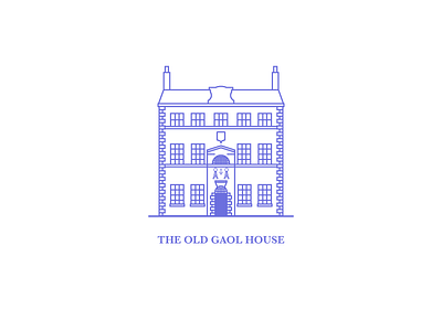 Gaol House illustration architecture building flat heritage historical jail minimal prison simple