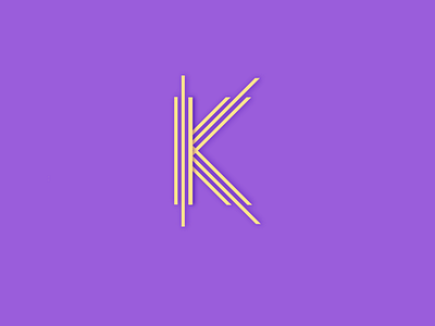 #Typehue Week 11: K flat letter line minimal simple stripe stroke typography