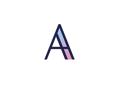 Logo WIP a gradient letter minimal san simple style typography