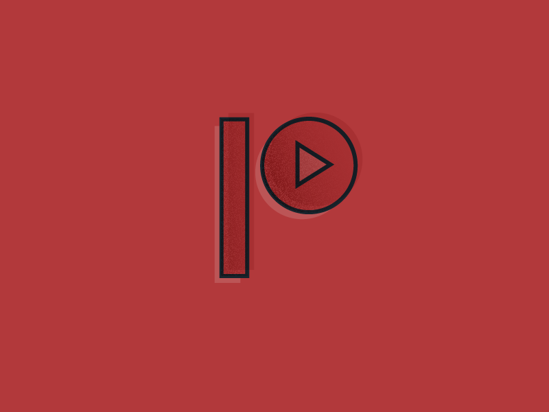 #Typehue Week 16: P music offset simple button play shapes design type typography letter
