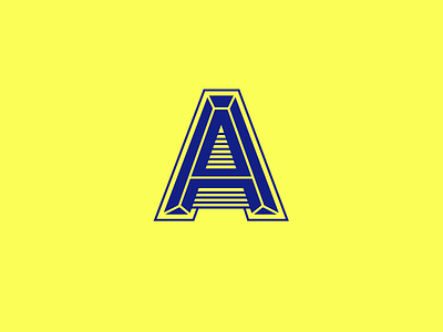 Typehue A 3d alphabet bright flat form helvetica illustrator letter lines ridge type typography
