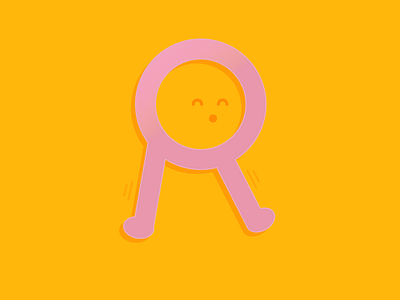 #Typehue Week 18: R alphabet candy cute dad dancing father flat letters shuffle silly type typography