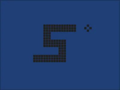 #Typehue Week 19: S app brick game letter mobile nokia phone pixels snake typography ui