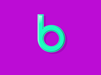 Typehue B alphabet b bright creative design flat illustration lettering typography vector