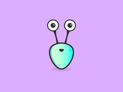 Little bug thingy alien bug character creature cute fun gradient illustration monster vector
