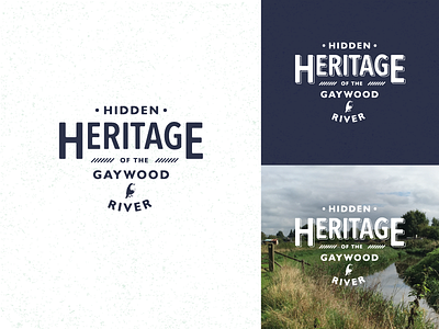 Hidden Heritage logo design badge bird icon illustration lockup logo nature retro river simple vector vintage