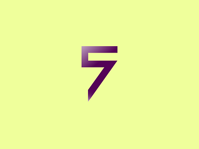 #Typehue Week 32: 5 57 7 brand design icon logo negative space number simple typography