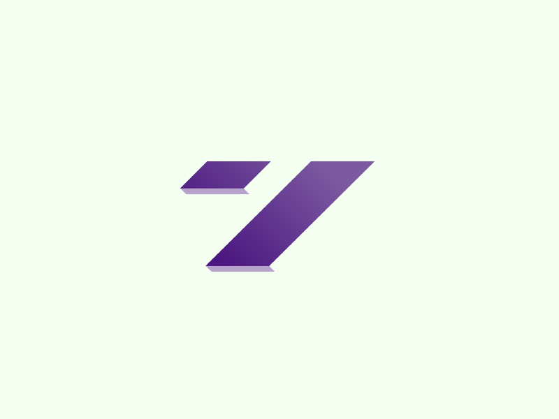 #Typehue Week 34: 7 illustration design shapes clean simple 3d sport diagonal gradient logo icon numbers