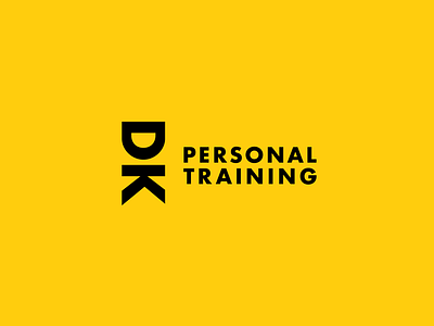 DK logo brand design fitness icon identity lettering logo person simple symbol typography