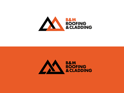 B&M logo design branding building cladding construction creative icon logo logomark roofing simple symbol