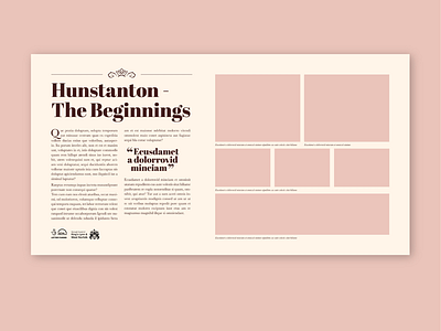 Interpretation board concept grid hunstanton layout pastel print proposal seaside serif typography