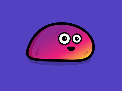 Little blob artwork bold bright character colourful creature cute drawing gradient illustration monster slimy