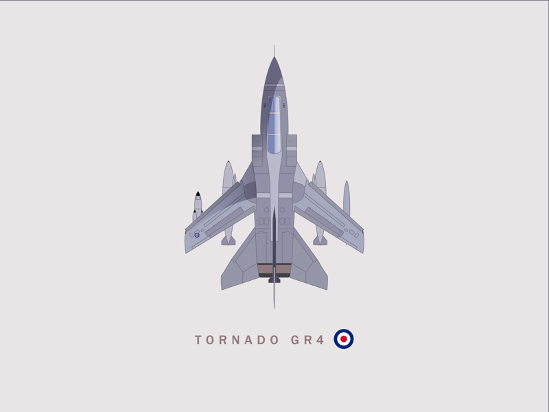 Tornado GR4 airplane art artwork design drawing illustration jet plane royal air force speed vector