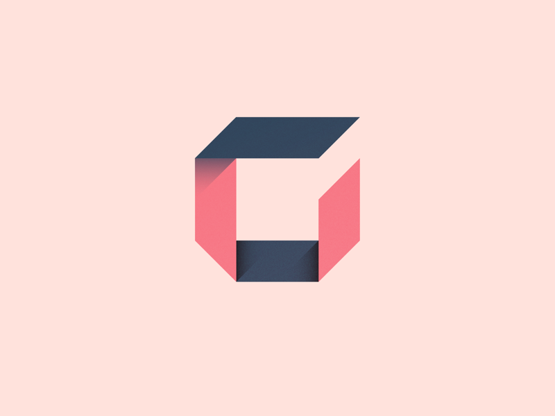 G geometric calm soft vector illustration lettering typography