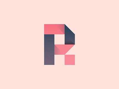 R font geometric lettering logo pastel simple symbol texture type typography vector