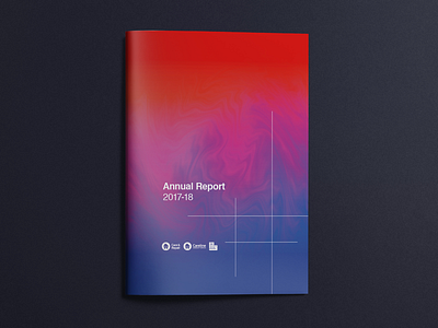 Annual report cover clean colourful design gradient grid logo photoshop print simple typography