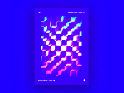 Abstract poster play abstract bright cracked design glitch illustration neon photoshop poster art random shape simple typography vector