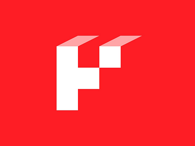 HP Logo Mark blocks brand concept creative icon identity lettering logo minimal red simple symbol typography visual