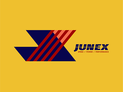 Race Team Logo - Junex brand company design flat gaming icon identity lettering logo mark playstation speed symbol typography
