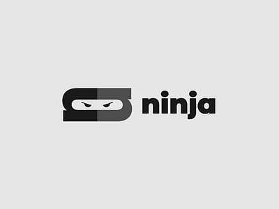 Ninja logo concept bold brand creative font fun icon idea letter lettering logo mark mono ninja symbol typography