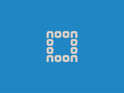 Noon design flat fun icon lettering logo minimal palindrome pattern print repeat shape simple symbol typography vector