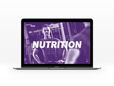 Results with Ring website concept branding concept design fitness gym icon idenity landing page logo nutrition purple typography ui ux web web concept website websites