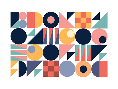 Pattern art flat geometric illustrator movement pattern repeat retro shapes style symbol vector