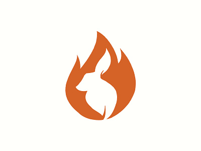 Rabbit Cookoff Symbol branding cooking cookoff flame illustration logo rabbit symbol