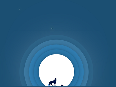 Wolf Howling At Night css || html || design