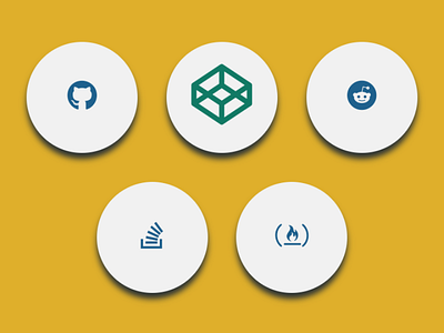 Platforms Icons - CSS coding icons hover css