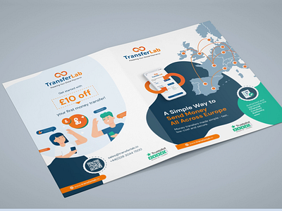 Modern Brochure for a Fintech company branding brochure design flyer illustration vector