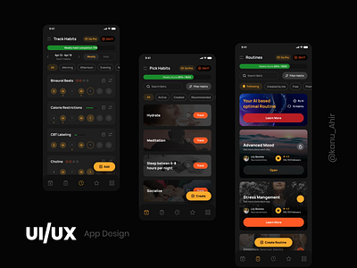 Meditation App UI UX Design android app app app ui app ux design graphic design illustration ios app mobile app ui ux vector