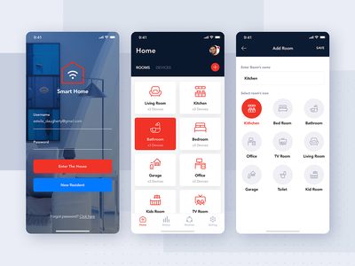Smart Home Controller mobile app concept