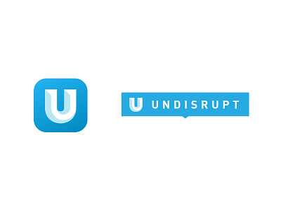 UnDisrupt Branding blue branding graphic design identity u
