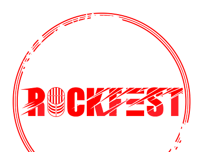 Rockfest Logo design banner branding design illustration logo logo design minimal music event open mic typography vector