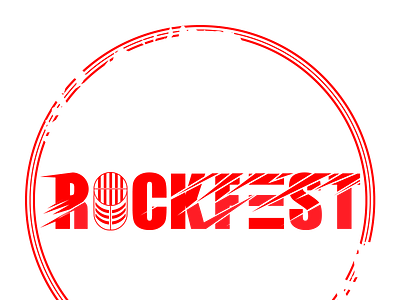 Rockfest Logo design banner branding design illustration logo logo design minimal music event open mic typography vector