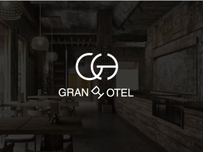 Grand hotel Logo design 3d mock up brand branding logo logo design minimal restaurant restaurant branding typography vector