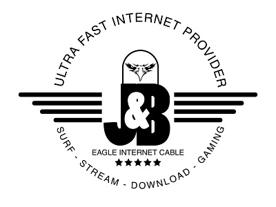 J&B Eagle internet cable brand design logo logo design logo mark logotype minimal typography vector vintage logo