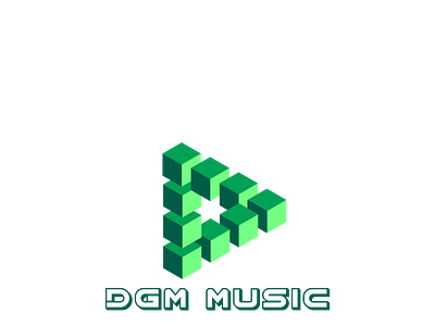 Dgm Music 3d 3d logo brand branding illusion illustration logo logo design typography vector web