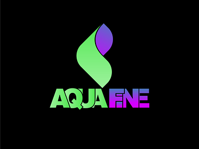 Aquafineblk branding logo design vector web