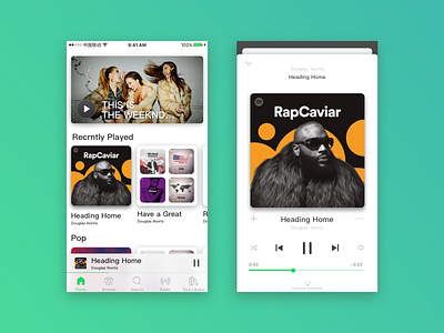 Music Player redesign ui